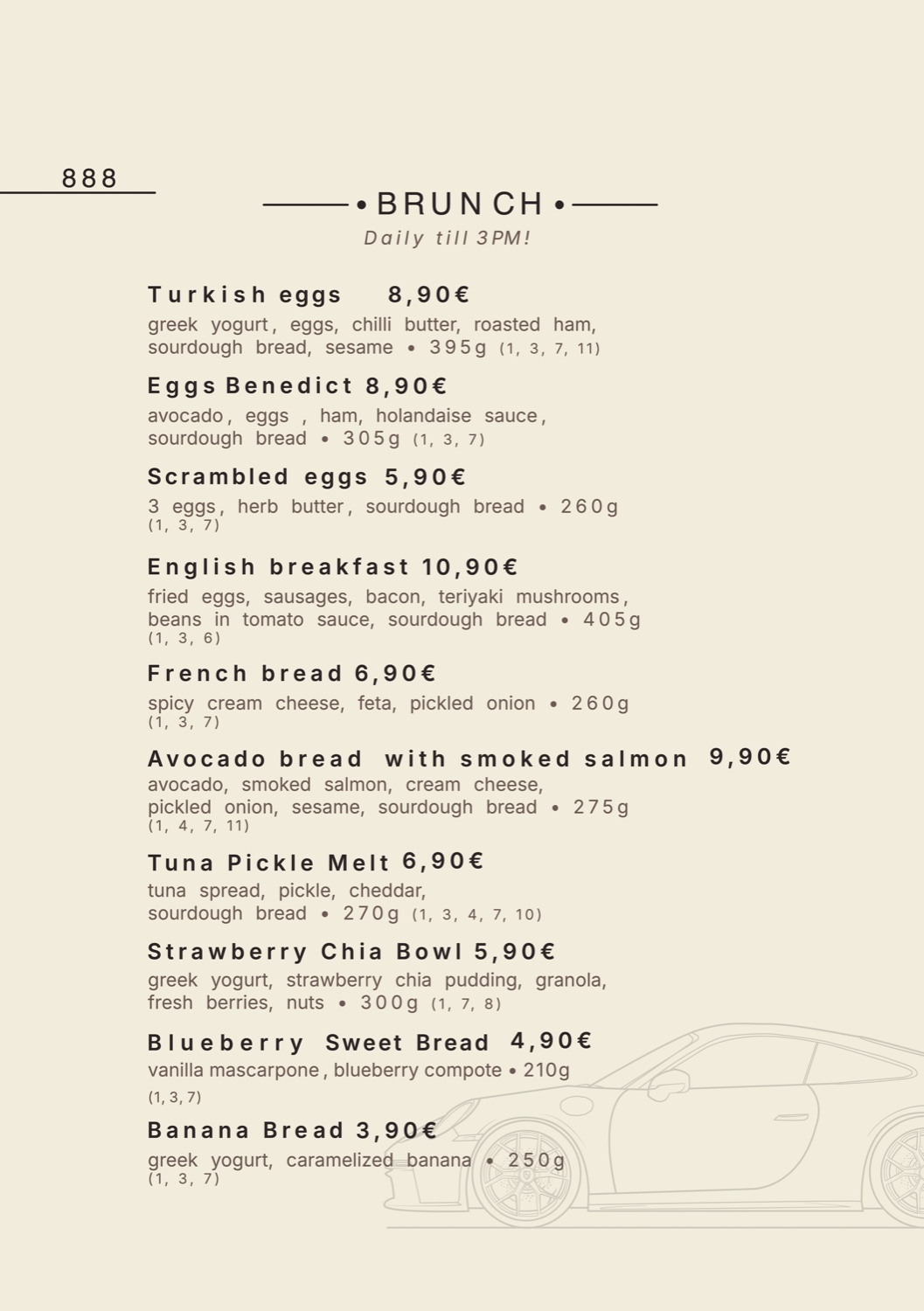 Drinks menu — page 3