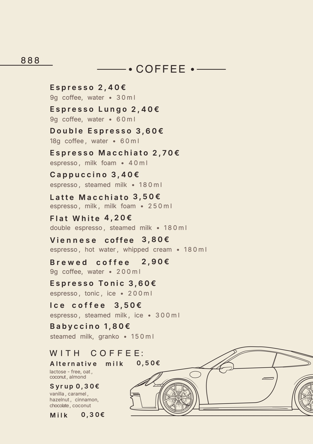 Drinks menu — page 4