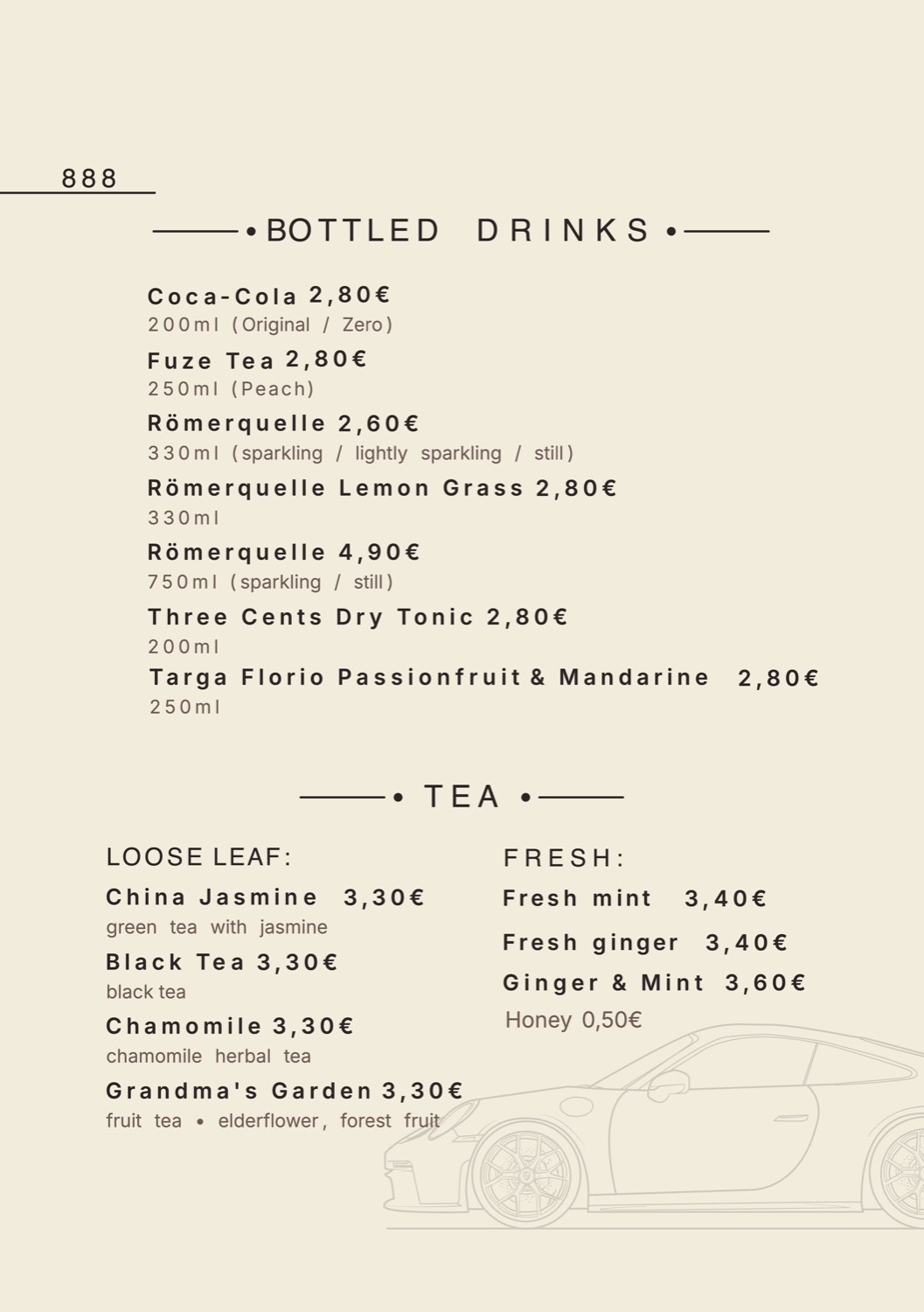 Drinks menu — page 6