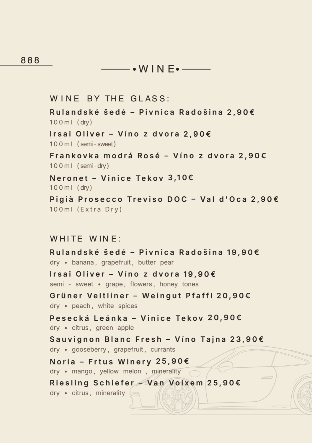 Drinks menu — page 7