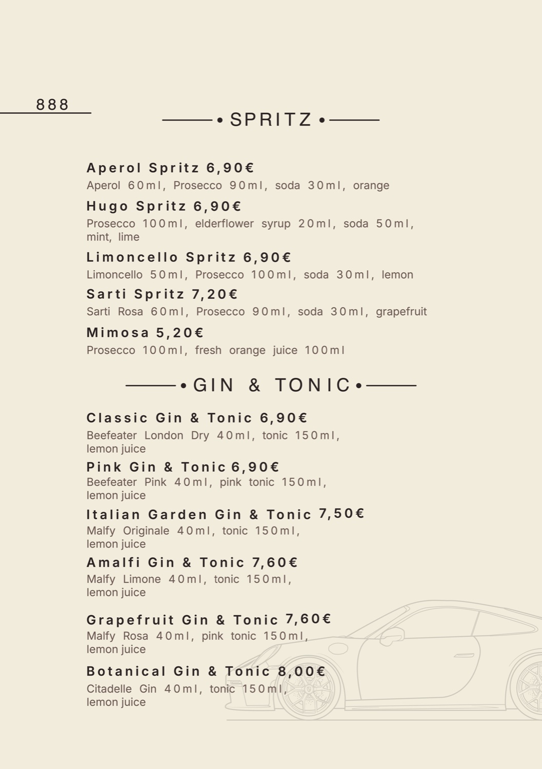 Drinks menu — page 10